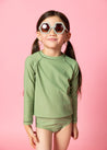 Girl/Boy Swimsuit Rashguard Top - Meadow Green
