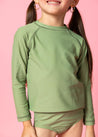 Girl/Boy Swimsuit Rashguard Top - Meadow Green