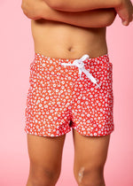 Boys Swimsuit - Shorts  - Red Ditsy Floral