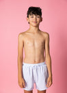 Teen Boy Swimsuit - Shorts - Light Blue Stripe