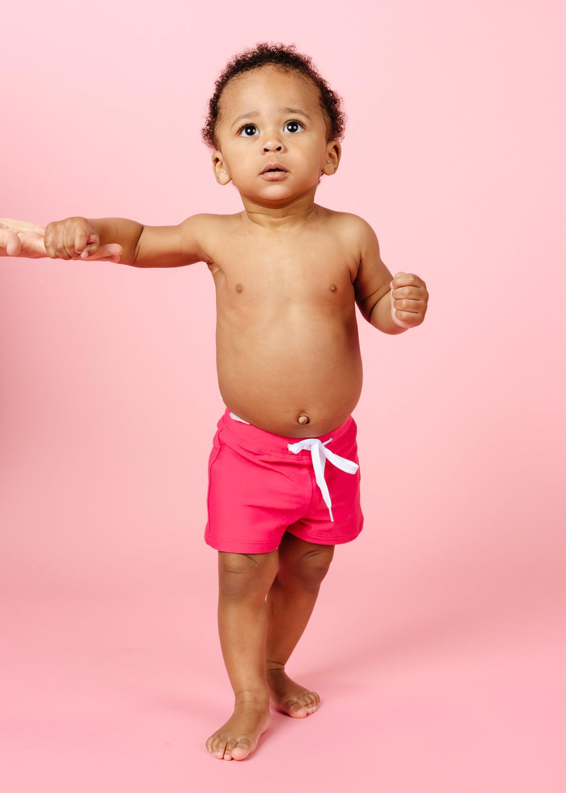 Baby Euro Shorts | Pink Raspberry - Kortni Jeane