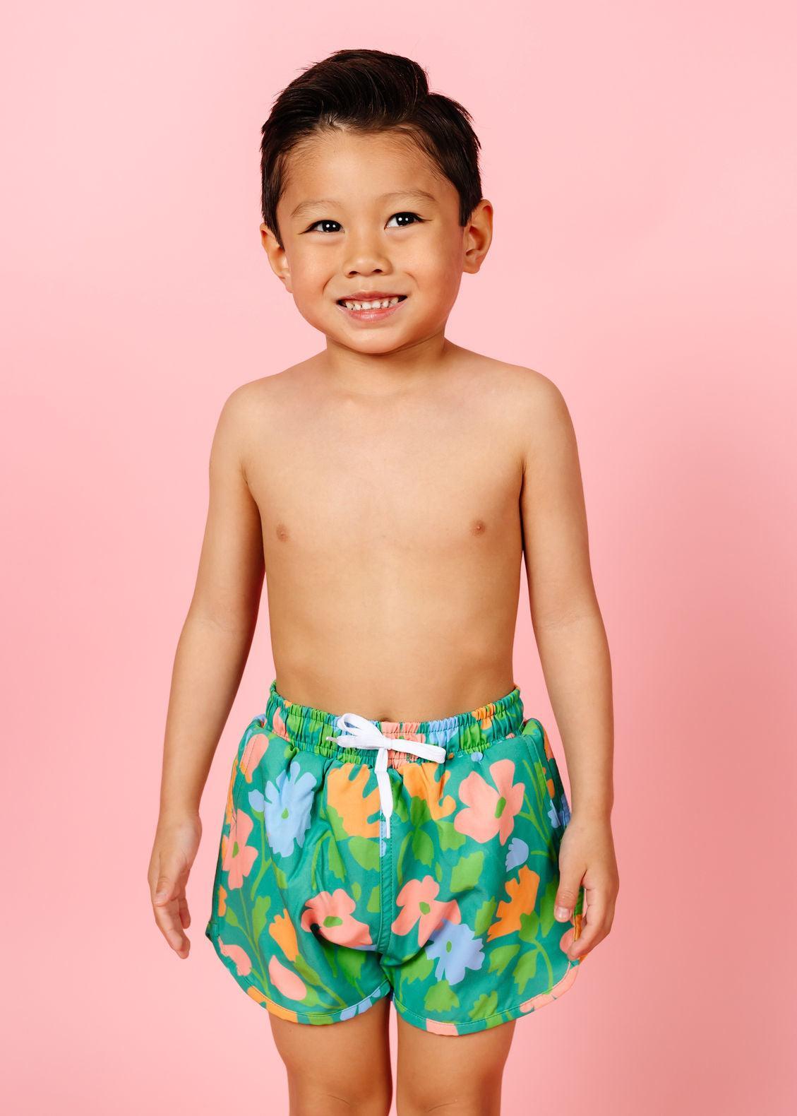 Boys Swimsuit - Shorts  - Big Bloom