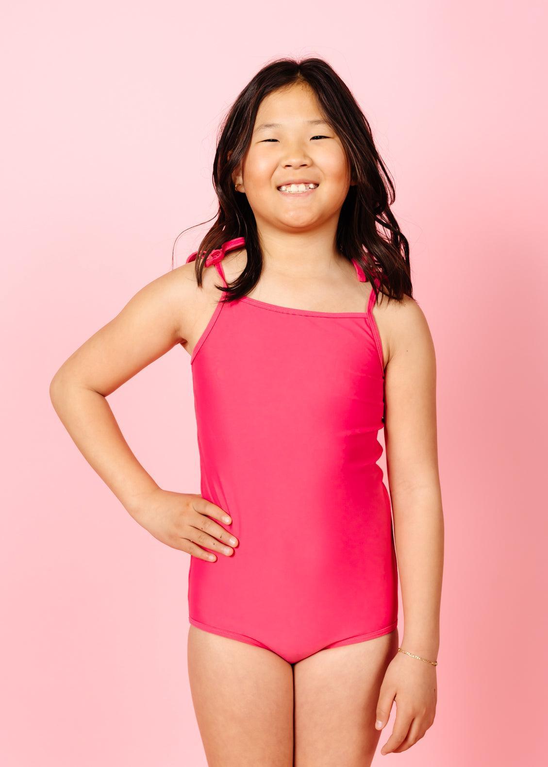 Youth Simply One-Piece | Pink Raspberry - Kortni Jeane