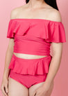 Ruffled Around Top | Pink Raspberry - Kortni Jeane