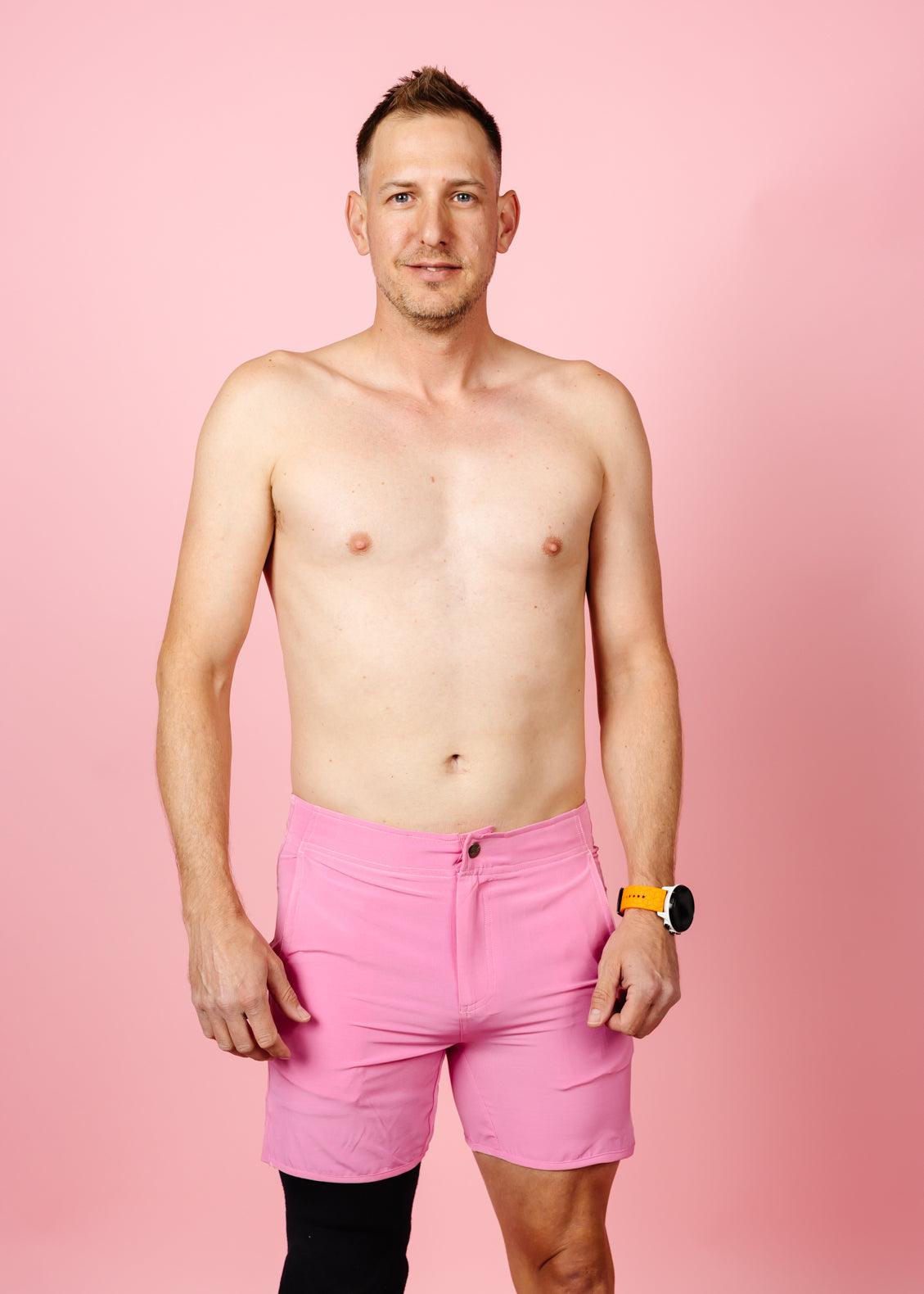 Men's Boardies | Sweet Pink - Kortni Jeane