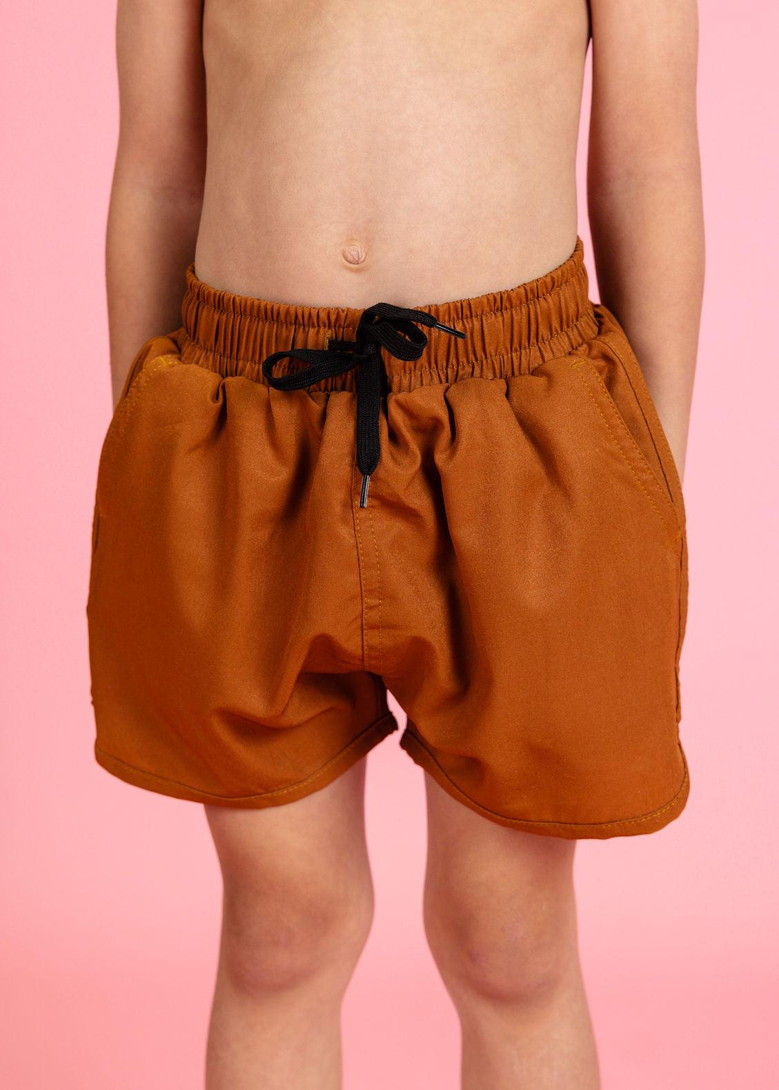 Boys Swimsuit - Shorts  - Caramel