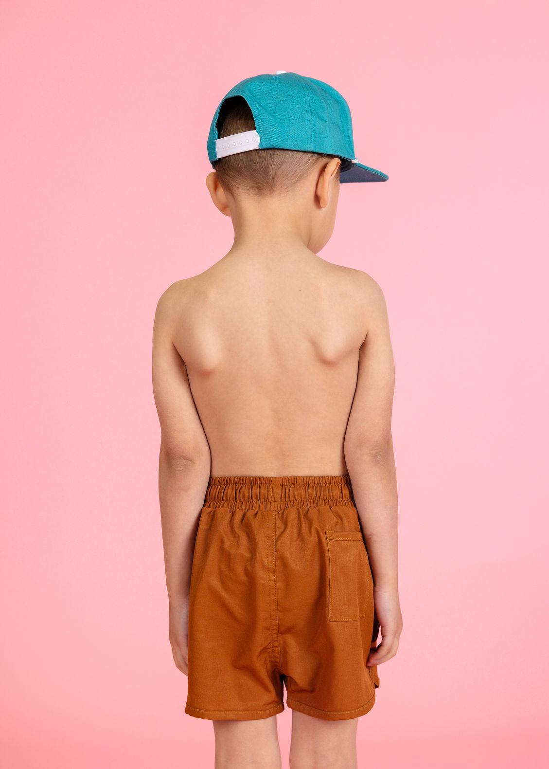 Boys Swimsuit - Shorts  - Caramel