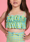 Girls Crop Top Swimsuit - Block Party