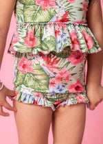 Girls High-Waisted Swimsuit Bottoms - The Tropics