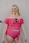 Ruffled Around Top | Pink Raspberry - Kortni Jeane