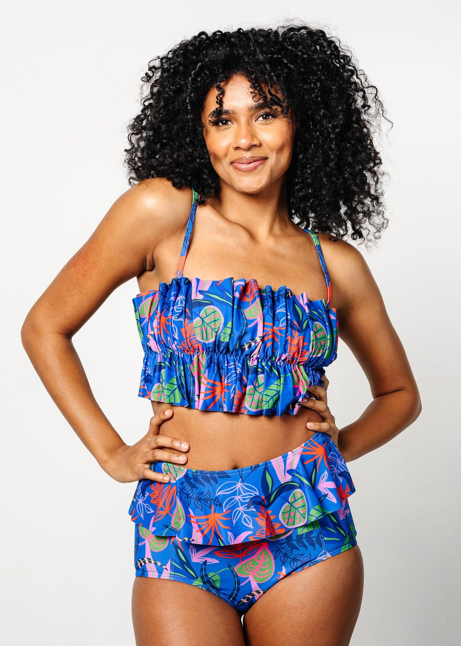 kortni jeane ruffle around top