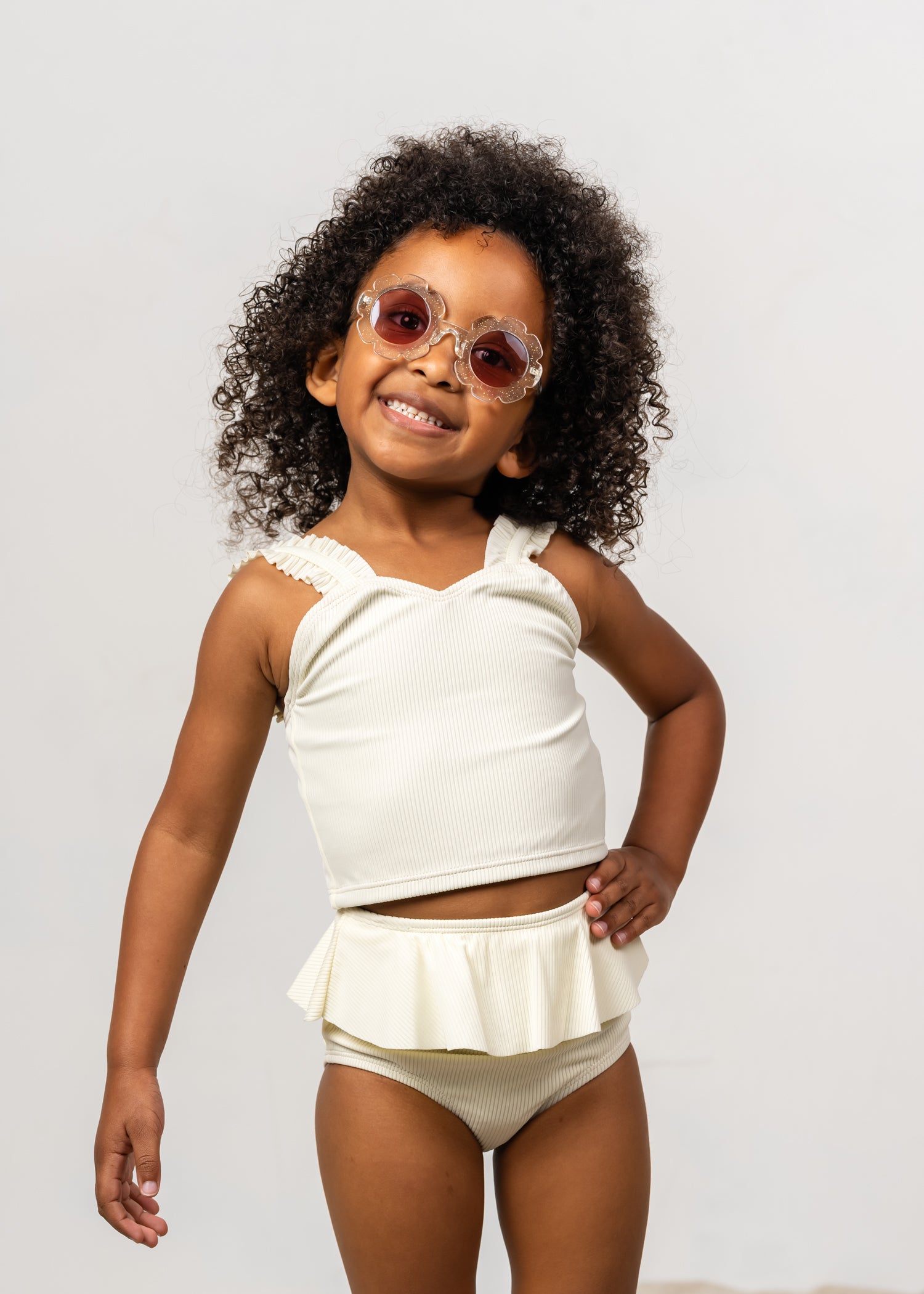 Ribbed Ivory | Mini Peplum Bottoms – Kortni Jeane