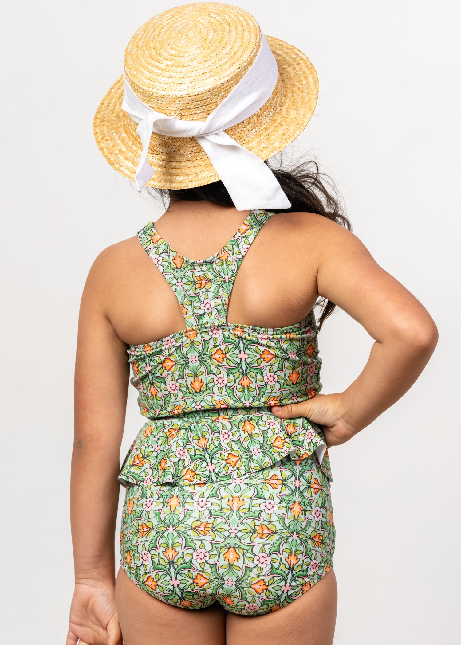水着・ラッシュガード Pui flower peplum swimsuit Heirloom Tulip | Mini Peplum Bottoms – Kortni Jeane
