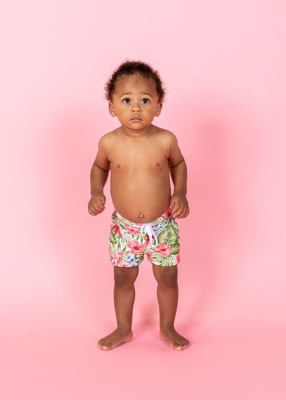 Baby Boy Swimsuit - Shorts - The Tropics