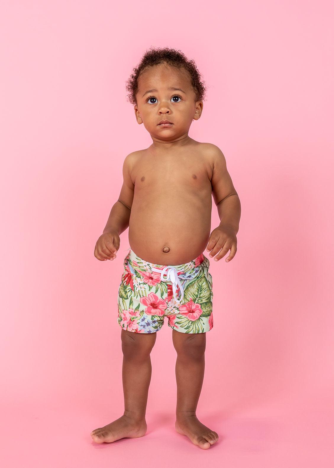 Baby Boy Swimsuit - Shorts - The Tropics