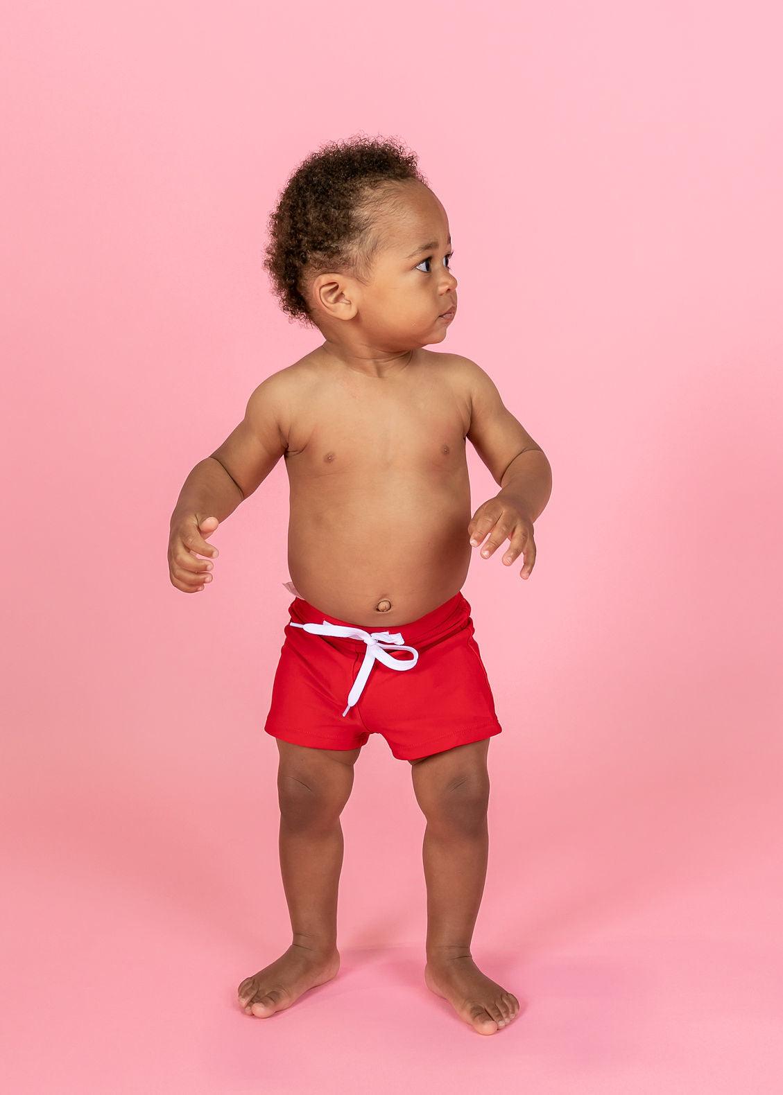 Baby Euro Shorts | Cherry Red - Kortni Jeane