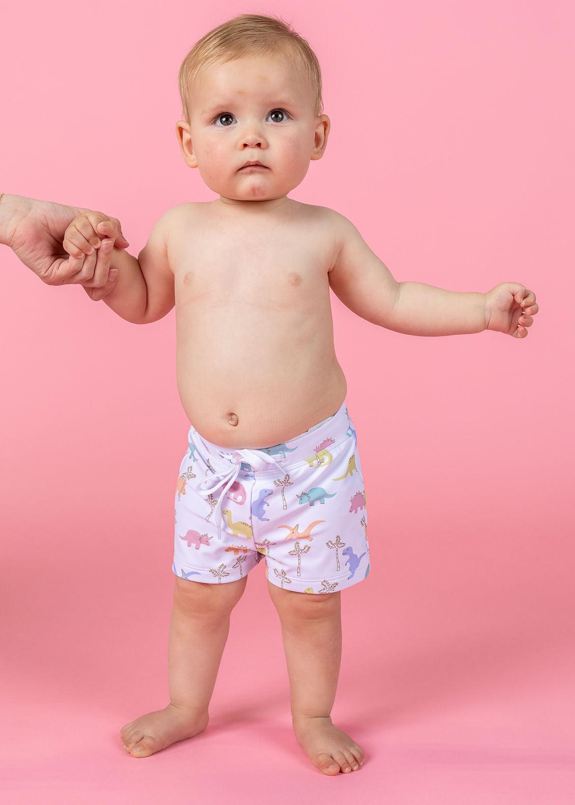 Baby Boy Swimsuit - Shorts - Dinos