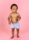 Baby Boy Swimsuit - Shorts - Waffled Barely Blue
