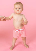 Baby Boy Swimsuit - Shorts - Ribbed Flamingo