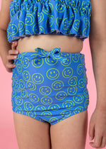 Girls High-Waisted Swimsuit Bottoms - Smiley