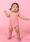 Baby Girl One-Piece Swimsuit - Ribbed Flamingo