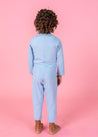 Girl/Boy Swimsuit Rashguard One-Piece - Waffled Barely Blue
