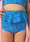Girls High-Waisted Swimsuit Bottoms - Smiley