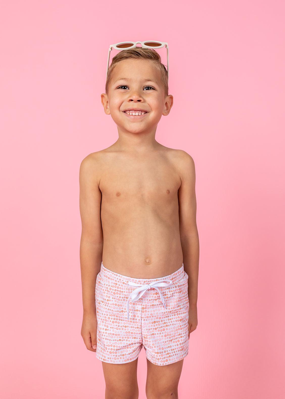 Boys Swimsuit - Shorts  - Watercolor Dots