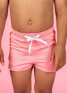 Boys Swimsuit - Shorts - Ribbed Flamingo