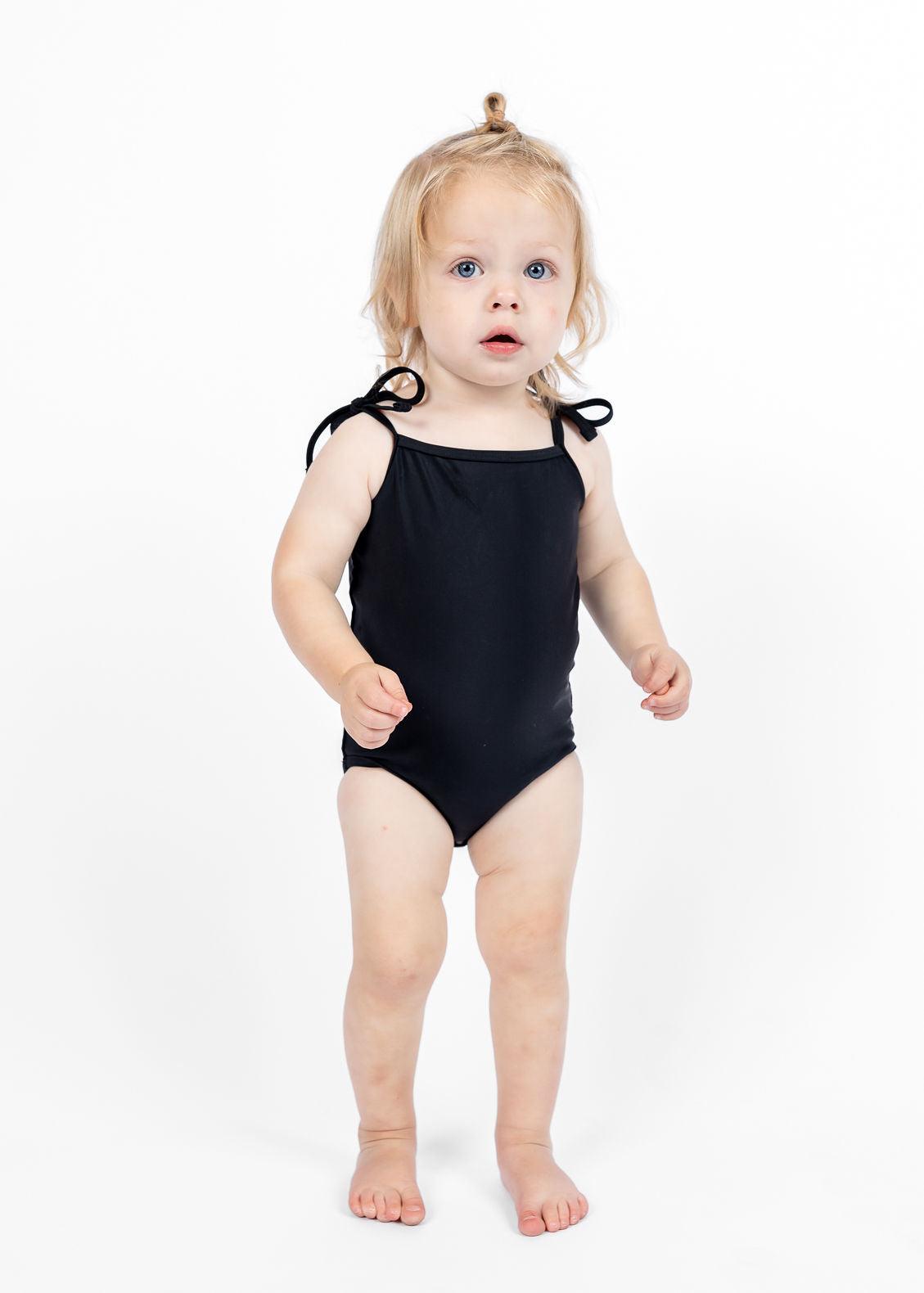 Baby Girl One-Piece Swimsuit - Black