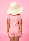 Girl/Boy Swimsuit Rashguard One-Piece - Ribbed Flamingo