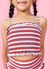 Mini Bandeau Top | Red + Navy Stripes - Kortni Jeane