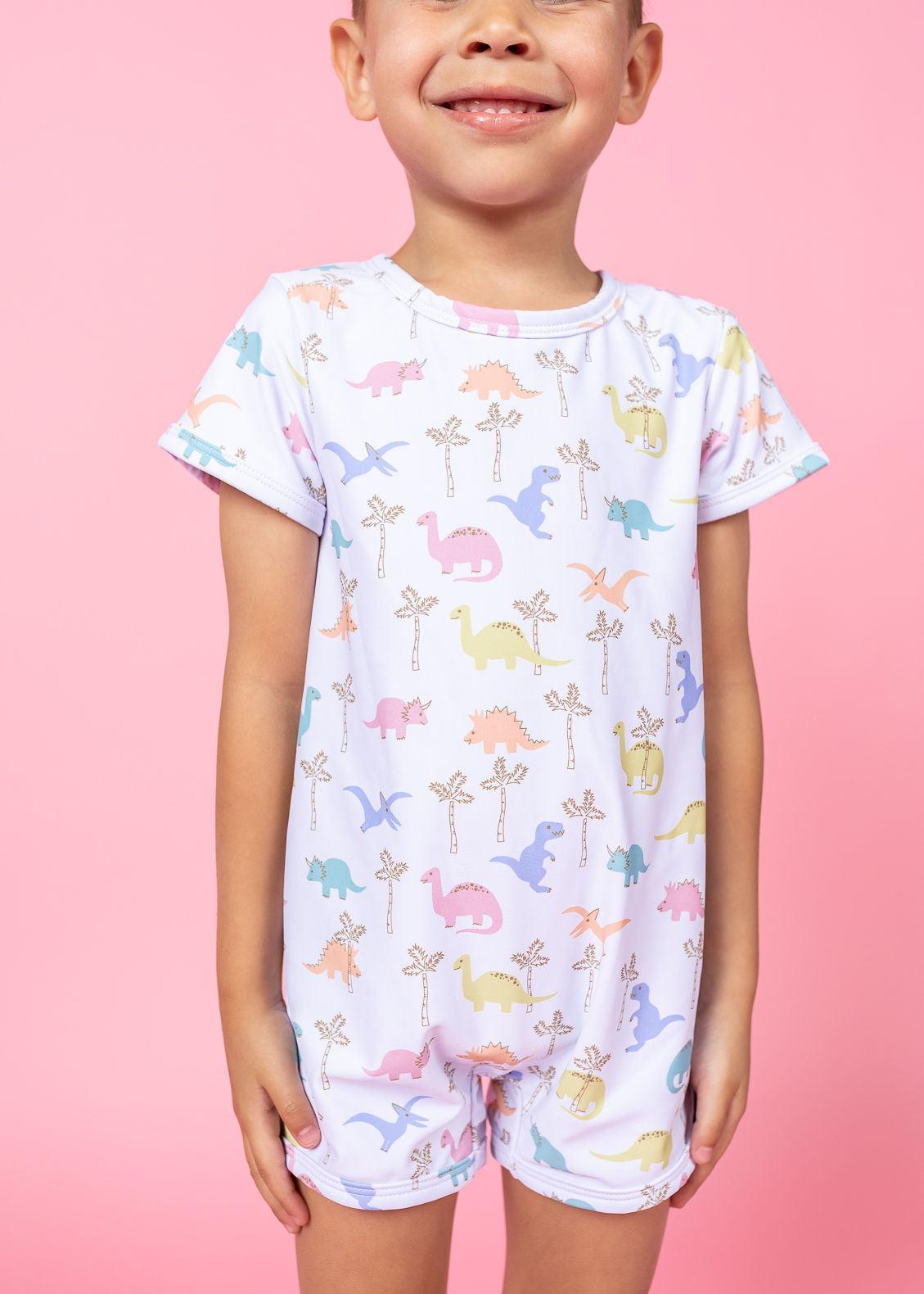 Girl/Boy Swimsuit Rashguard One-Piece - Dinos