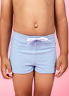 Boys Swimsuit - Shorts  - Waffled Barely Blue