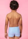 Boys Swimsuit - Shorts  - Waffled Barely Blue