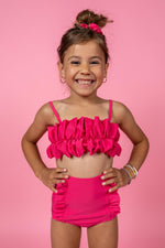 Mini Down in Front Ruffle Bottoms | Pink Raspberry - Kortni Jeane