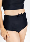 High-Waisted Swimsuit Bottom - Black