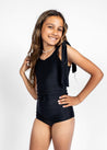 Teen Girl High-Waisted Swimsuit Bottoms - Black