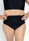 High-Waisted Swimsuit Bottom - Black