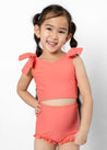 Mini All Ruffled Up Bottoms | Deep Coral - Kortni Jeane