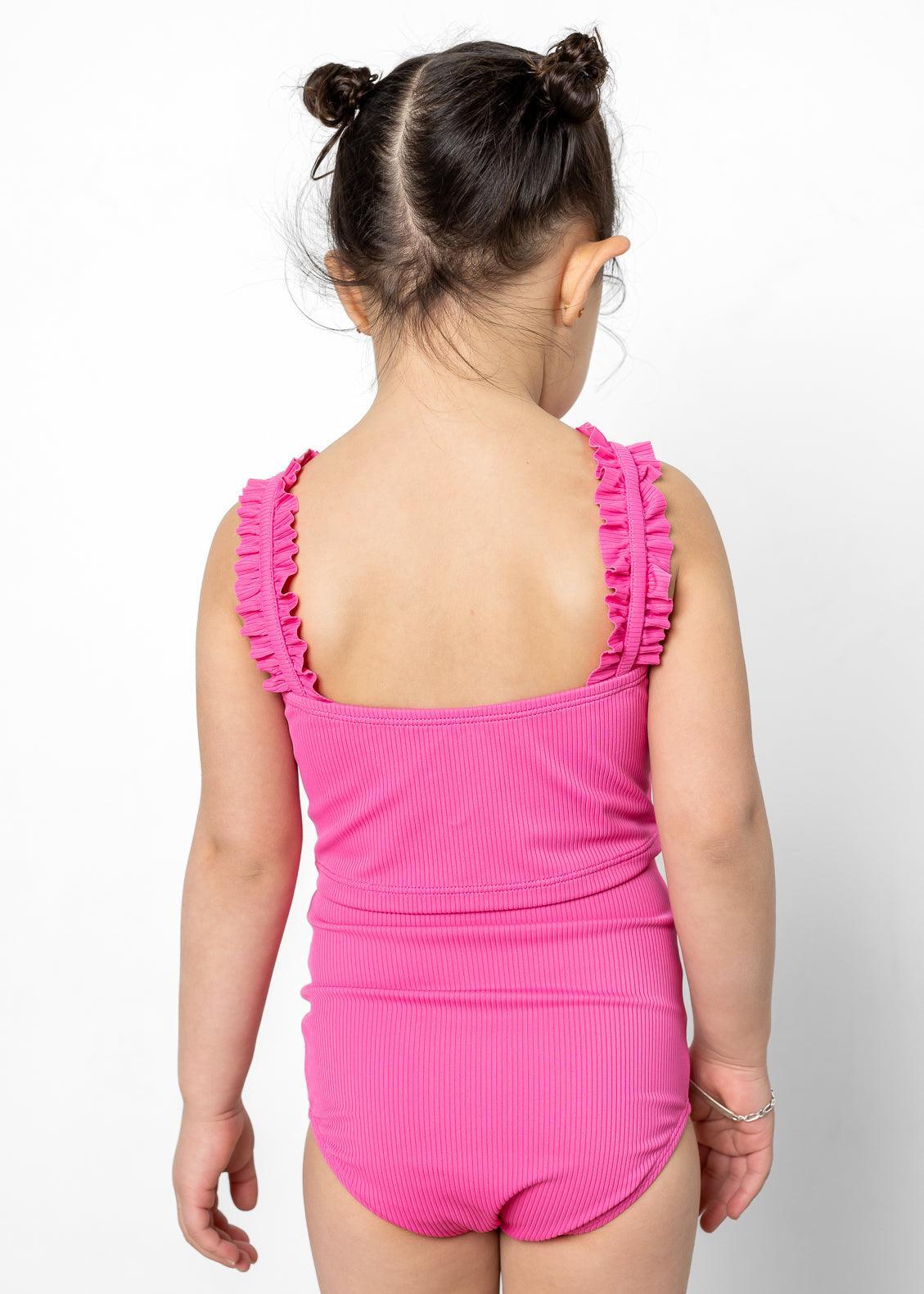 Mini Bow Bottoms | Ribbed Azalea Pink - Kortni Jeane