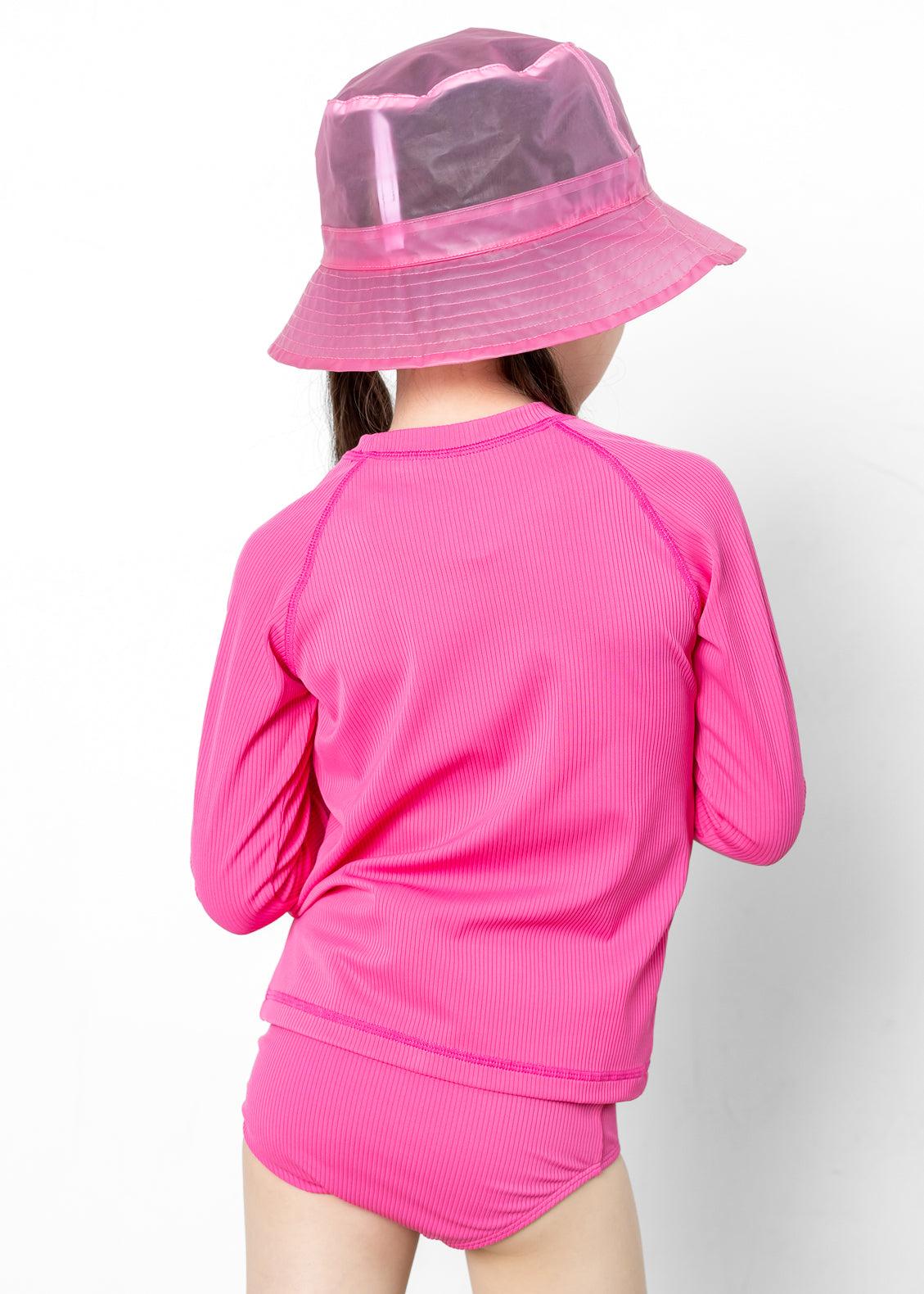 Mini Rashguard Top (Unisex) | Ribbed Azalea Pink - Kortni Jeane