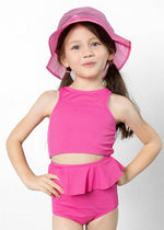 Mini Peplum Bottoms | Ribbed Azalea Pink - Kortni Jeane