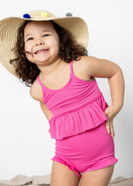 Mini All Ruffled Up Bottoms | Ribbed Azalea Pink - Kortni Jeane