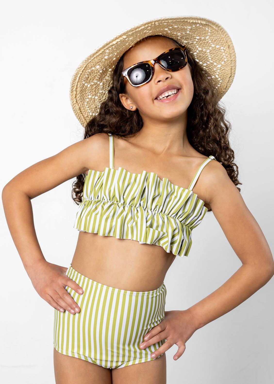 Mini High-Waisted Bottoms | Pear Stripes - Kortni Jeane