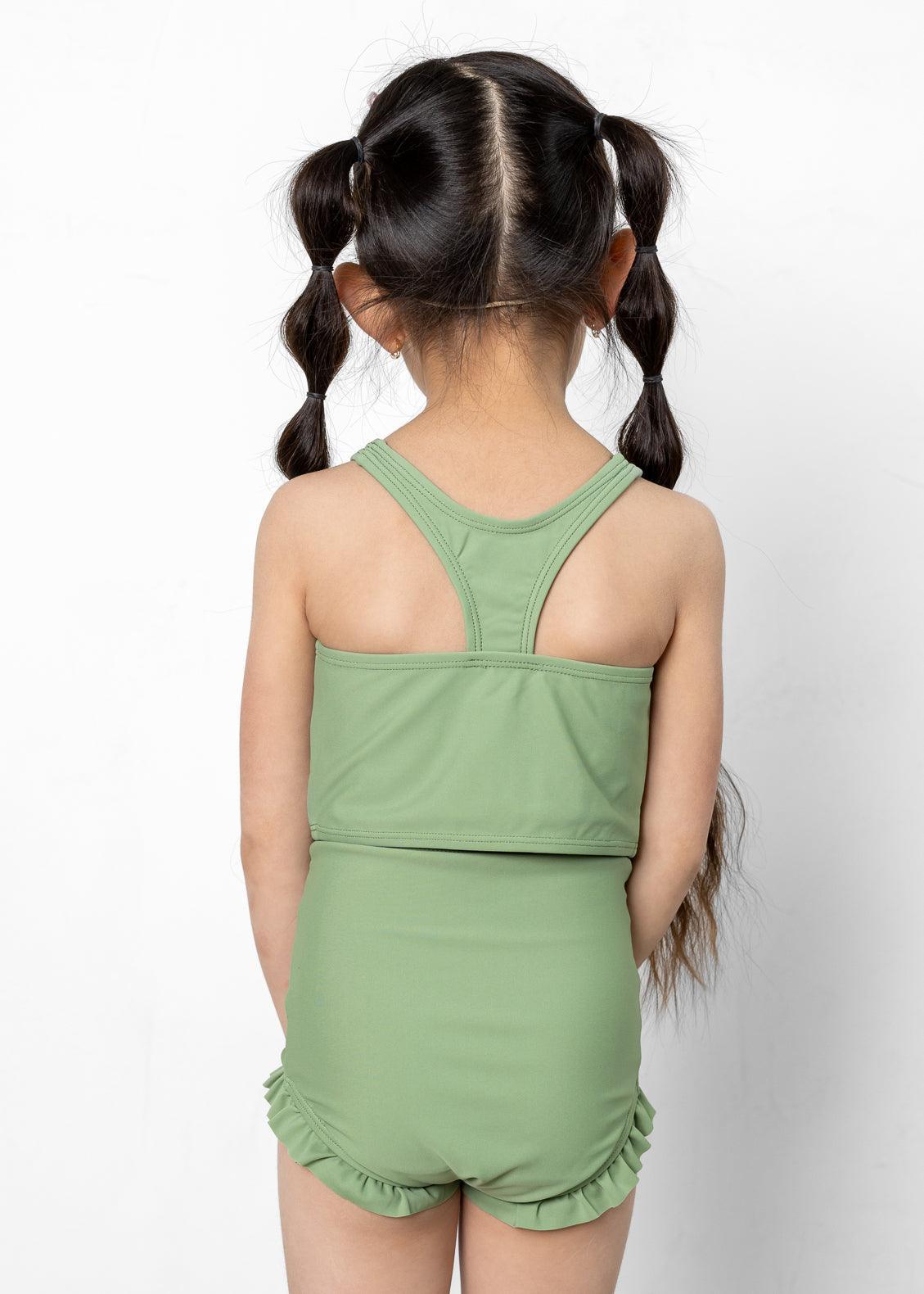 Mini All Ruffled Up Bottoms | Meadow Green - Kortni Jeane