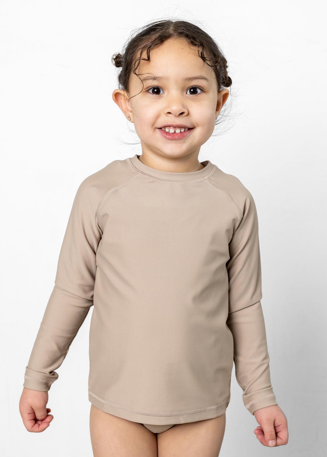 Mini Rashguard Top (Unisex) | Taupe - Kortni Jeane