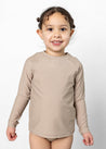 Mini Rashguard Top (Unisex) | Taupe - Kortni Jeane