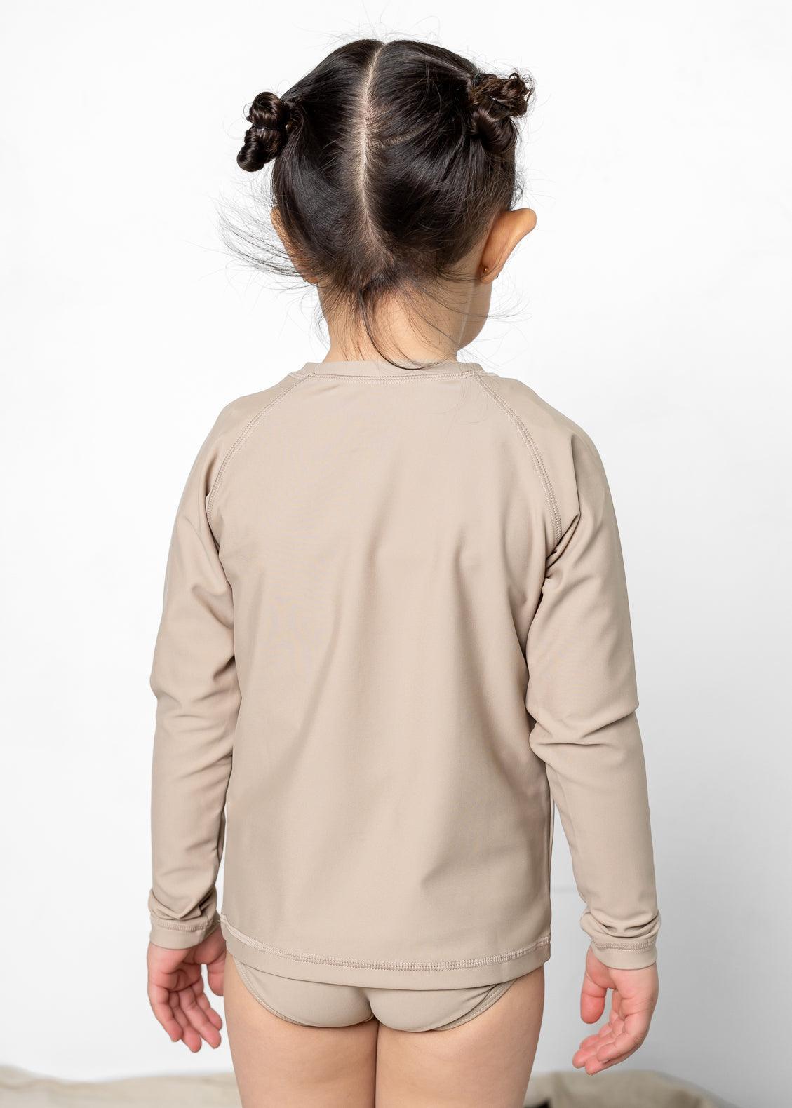 Mini Rashguard Top (Unisex) | Taupe - Kortni Jeane