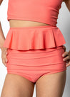 Youth Peplum Bottoms | Deep Coral - Kortni Jeane